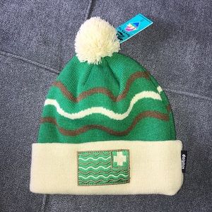 NEW Pink Dolphin Beanie Green